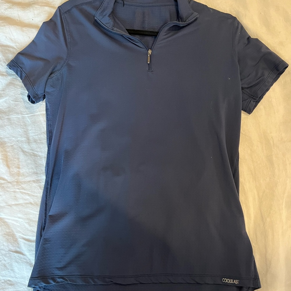 Navy Dover Coolblast Short Sleeve Riding Shirt